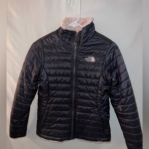 The North Face Kids Puffer Jacket - Black with Pink Lining